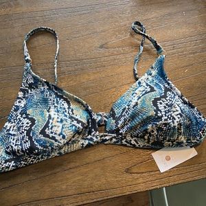 COPY - Shade and shore snakeskin bikini top